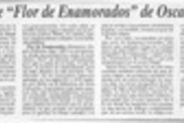 Sobre "Flor de enamorados" de Oscar Hahn  [artículo] Patricio Tello.