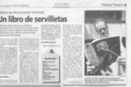 Un libro de servilletas  [artículo] Claudia Sánchez R.