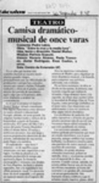 Camisa dramático-musical de once varas  [artículo].