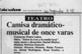 Camisa dramático-musical de once varas  [artículo].