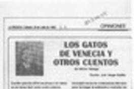 Los gatos de Venecia y otros cuentos  [artículo] José Vargas Badilla.