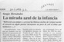 La mirada azul de la infancia  [artículo] Héctor Ponce de la Fuente.