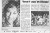 "Versos de ciegos" en el Municipal  [artículo].