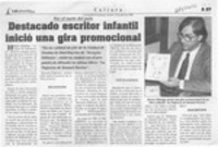 Destacado escritor infantil inició una gira promocional  [artículo].