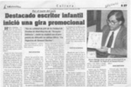Destacado escritor infantil inició una gira promocional  [artículo].