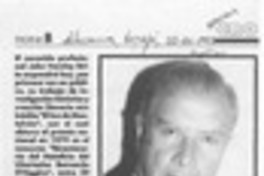 John Horsley expondrá hoy su creación literaria inédita  [artículo].