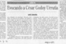Evocando a César Godoy Urrutia