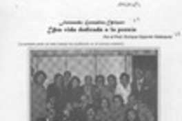 Una vida dedicada a la poesía  [artículo] Enrique Gajardo Velásquez.