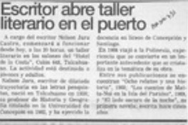 Escritor abre talleer literario en el puerto  [artículo].