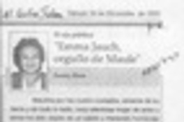 "Emma Jauch, orgullo de Maule"  [artículo] Fanny Ross.