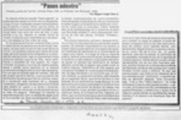 "Pasos adentro"  [artículo] Miguel Angel Díaz A.