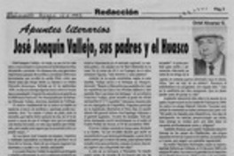 José Joaquín Vallejo, sus padres y el Huasco  [artículo] Oriel Alvarez Gómez