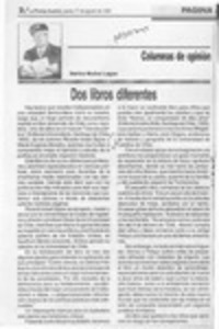 Dos libros diferentes