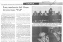Lanzamiento del libro de poemas "Vid"