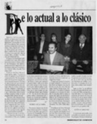 De lo actual a lo clásico  [artículo] Francisca Navarro R.