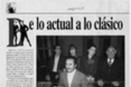 De lo actual a lo clásico  [artículo] Francisca Navarro R.
