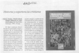 Historia y experiencia cristiana  [artículo] L. Pantoja.