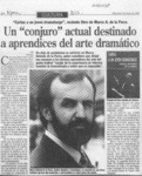 Un "conjuro" actual destinado a aprendices del arte dramático  [artículo] A. R.