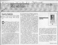 Vuestra Gabriela