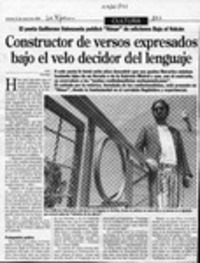 Constructor de versos expresados bajo el velo decidor del lenguaje  [artículo] A. R.
