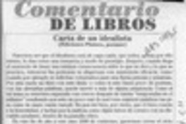 Carta de un idealista  [artículo] Carlos León Pezoa.