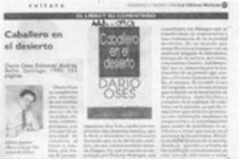 Caballero en el desierto  [artículo] Milton Aguilar.