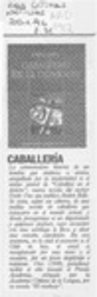 Caballería  [artículo].
