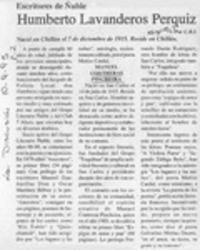 Humberto Lavanderos Perquiz  [artículo] C. R. I.
