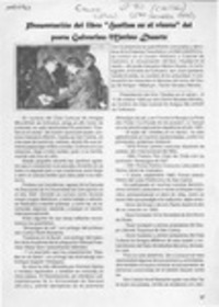 Presentación del libro "Huellas en el viento" del poeta Galvarino Merino Duarte  [artículo].