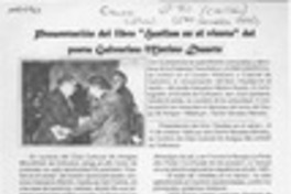 Presentación del libro "Huellas en el viento" del poeta Galvarino Merino Duarte  [artículo].