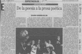 De la poesía a la prosa poética