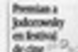 Premian a Jodorowsky en festival de cine  [artículo].