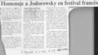 Homenaje a Jodorowsky en festival francés  [artículo].