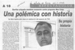 Una Polémica con historia  [artículo].