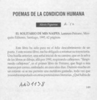 Poemas de la condición humana  [artículo] Alexis Figueroa.