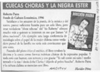 Cuecas choras y la Negra Ester  [artículo] Floridor Pérez.