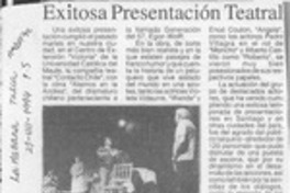 Exitosa presentación teatral  [artículo].