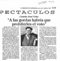 "A las gordas habría que prohibirles el voto"  [artículo].