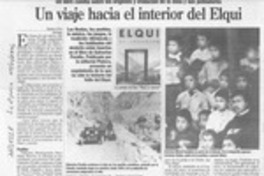 Un viaje hacia el interior del Elqui  [artículo] Ximena Poo.