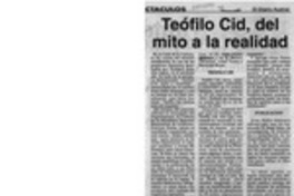 Teófilo Cid, del mito a la realidad  [artículo].