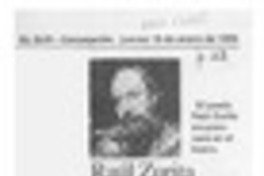 Raúl Zurita debutará en obra de teatro  [artículo].