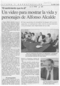 Un Video para mostrar la vida y personajes de Alfonso Alcalde  [artículo].