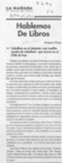 Hablemos de libros  [artículo] Amparo Pozo.