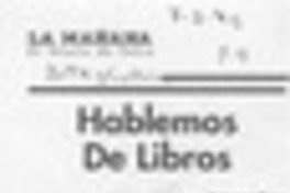 Hablemos de libros  [artículo] Amparo Pozo.