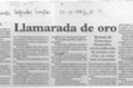 Llamarada de oro  [artículo] Edmundo Herrera.