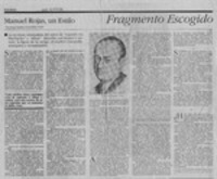 Manuel Rojas, un estilo