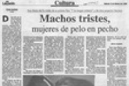 Machos tristes, mujeres de pelo en pecho