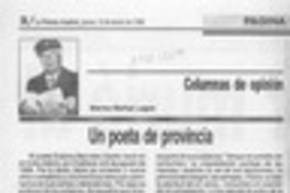 Un poeta de provincia