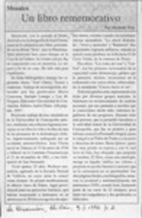 Un libro rememorativo  [artículo] Abelardo Troy.