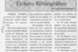 Fichero bibliográfico  [artículo] Carlos René Ibacache.